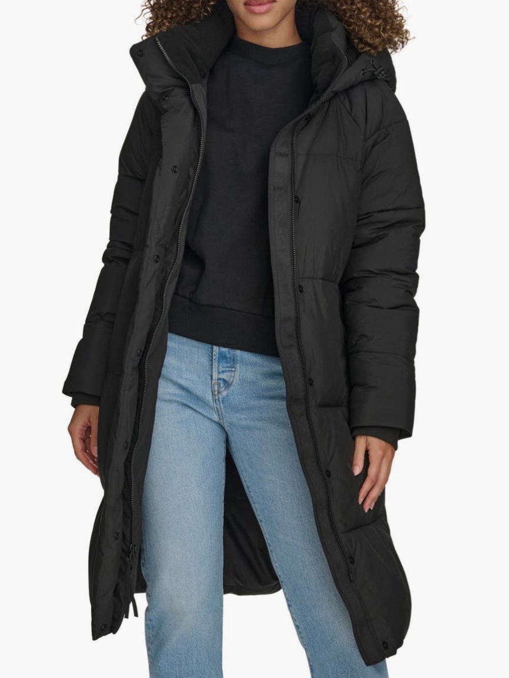 Levi's Water Resistant Mid Length Hooded Puffer Jacket Coat - Size Large, NWT